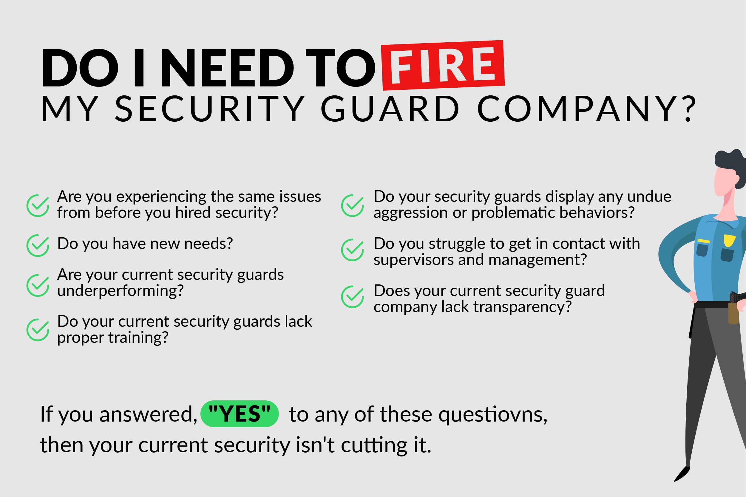 7 Signs it’s Time to Fire Your Security Guard Company How to know your